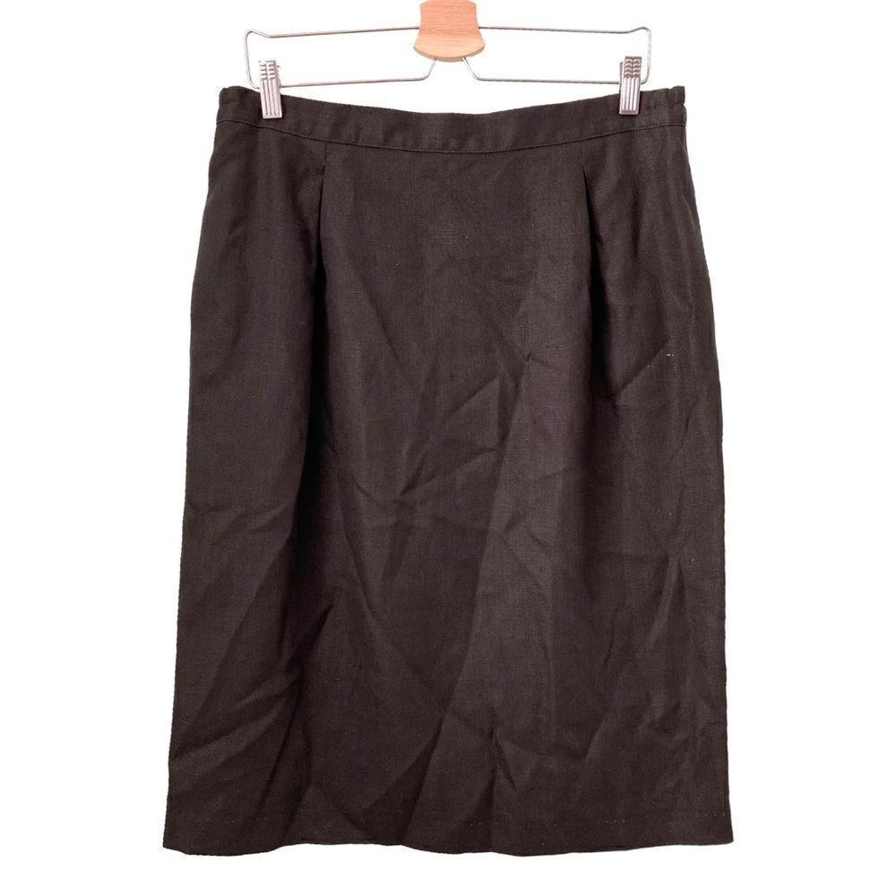 Vintage Giorgio Sant'Angelo Black Pencil Skirt in Size 16